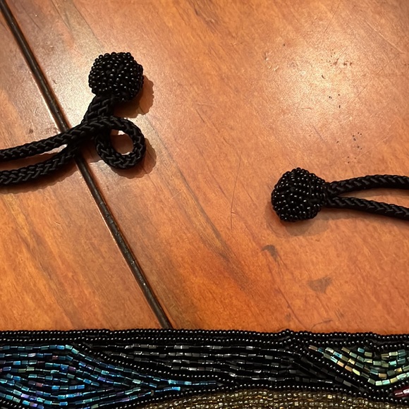 Vintage 80s ADG Fashion Imports Multi-colored Beaded Corded Belt 50" - Picture 5 of 8